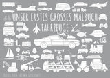 UNSER ERSTES GROßES MALBUCH - FAHRZEUGE